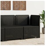 vidaXL Fotelja za jedan Vrtna Sofe Izgled Ratan PP Antracit - Antracit Kutna sofa bez jastuka | shoptok.hr