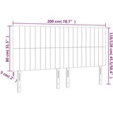  LED uzglavlje svjetlosivo 200x5x118/128 cm baršunasto | shoptok.hr