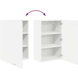 vidaXL Viseča omarica Riga Bela 50 x 31 x 80 cm Konstruiran les | Shoptok.si