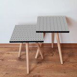 Hanah home 2Shp234 - White WhiteBlack Nesting Table (2 Pieces) | ePonuda.com