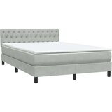 vidaXL Krevet s oprugama i madracem svjetlosivi 160x210 cm baršunasti | shoptok.hr