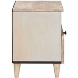 vidaXL Nočna omarica s predalom Bež 40 x 33 x 46 cm trden mangov les | Shoptok.si