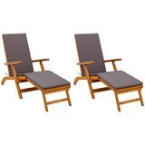  Ležaljka koja se može preklopiti i nagnuti 2 pcs Siva | shoptok.hr