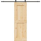 vidaXL Klizna vrata s priborom za montažu 70 x 210 cm masivna borovina | shoptok.hr