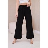 Kesi Włoski Viscose wide-leg trousers black | shoptok.hr