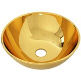 Maison Chic Umivalnik - Kopalna umivalnik - Lavabo 28x10 cm keramičen zlat, (21684915) | Shoptok.si