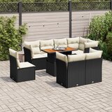 vidaXL 9-dijelni set vrtnih sofa s jastucima crni od poliratana | shoptok.hr