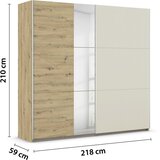 Boxxx OMARA Z DRSNIMI VRATI, barve šampanjca, hrast artisan | Shoptok.si