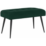  Klupa s gumbastim tkanjem Tamnozelena 80 x 40 x 46 cm Baršun | Eponuda.com