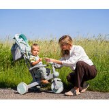 Momi otroški voziček SOLIVIA 4v1 (voziček, voziček s streho, tricikel, poganjalček), črno-siva | Shoptok.si