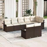  set vrtnega kavča v 8 delih z blazinami Rjav Poli Ratan, (22094094) | Shoptok.si