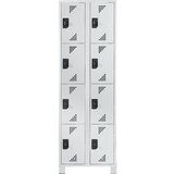 eurokraft pro Omara s predelki z zaklepanjem, višina predelka 418 mm, VxŠxG 1800 x 800 x 500 mm, 8 predelkov, cela svetlo siva | Shoptok.si