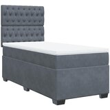  Box spring krevet s madracem tamnosivi 100x200 cm baršunasti | shoptok.hr
