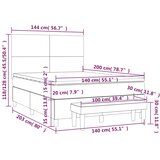 Krevet s oprugama i madracem sivi 140x200 cm od umjetne kože | shoptok.hr
