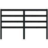  Uzglavlje za krevet crno 126 x 4 x 100 cm od masivne borovine | shoptok.hr