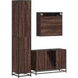 vidaXL 3-dijelni set kupaonskog namještaja boja smeđeg hrasta drveni | shoptok.hr