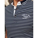 DStreet Koszulka męska polo w paski niebieska | Shoptok.si