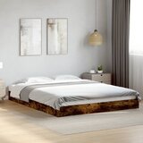 Furnova Posteljni okvir brez vzmetnice hrast 150x200 cm inženirski les, (21943499) | Shoptok.si