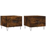  The Living Store Klubske mizice 2 kosa dimljeni hrast 50x50x40 cm inženirski les - Klubska Mizica, (21441952) | Shoptok.si
