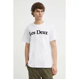 Les Deux Bombažna kratka majica moška, bela barva, LDM101180