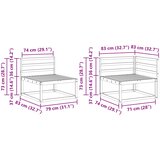  Set vanjskih sofa 4 pcs Bijela 245,5 x 166,5 x 73 cm | shoptok.hr