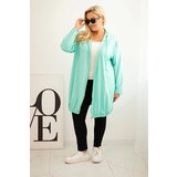 Kesi Plus Size women's cotton hoodie with a zipper mint | shoptok.hr