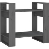 Maison Chic Knjižna omara - Knjižni regal siva 60x35x57 cm trdna borovina, (21723484) Cene