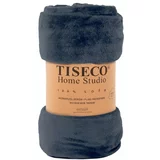Tiseco Home Studio Tamnoplavi mikropliš prekrivač za krevet za jednu osobu 150x200 cm Cosy -