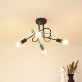  plafonski luster oxford 4xE27/15W/230V crna/tirkizna | Eponuda.com