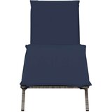  Ležaljka s jastukom, siva, poli ratan | shoptok.hr