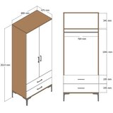 Hanah home Ormar Kumsal T 80x47,5x201,4 cm Orah | Eponuda.ba