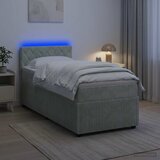  Boxspring krevet s madracem Svjetlosiva 80 x 200 cm Baršun | shoptok.hr