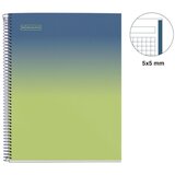  Kolegij blok Miquelrius A4 90g 80L spiralni kocke Gradient Blue & Lemon MR4446 | shoptok.hr