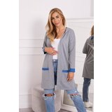 Kesi Two-tone cape with hood purple-blue+gray Cijene
