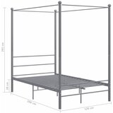  Okvir za krevet s nadstrešnicom sivi metalni 120 x 200 cm | shoptok.hr