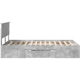  Krevetna konstrukcija s uzglavljem Betonski sivi 120 x 200 cm | shoptok.hr