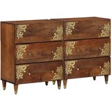 vidaXL Sideboardi 2 kom Medena smeđa 60x33.5x75 cm Puno grubo drvo manga, Sideboard 60x33x75 cm Puno drvo manga | shoptok.hr