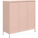 vidaXL Visoka komoda ružičasta 101,5x39x103,5 cm od čelika | shoptok.hr