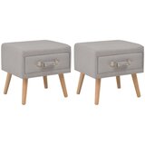 The Living Store Nočne omarice 2 kosa blago 40x35x40 cm sive - Nočna Omarica, (21433681) | Shoptok.si