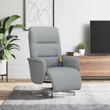  The Living Store Masažni naslanjač z oporo za noge svetlo sivo blago - Masažni Naslanjač, (21444579) | Shoptok.si