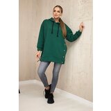 Kesi Insulated sweatshirt with dark green press studs | shoptok.hr