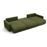 Cosmopolitan Design Zelena baršunasti sklopiva/s prostorom za odlaganje kutna garnitura (u obliku slova "U") Belfast – | shoptok.hr