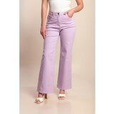 Fenzy Bombažne Hlače Z Visokim Pasom, Vijola | Shoptok.si