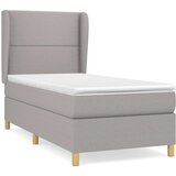  Okvir kreveta s oprugama i madrac svjetlosivi 90x200cm tkanina | shoptok.hr
