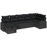  Set sofe 7 kom. Crna poliratan 289 x 124 x 85 cm | shoptok.hr