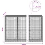  Gabion s žicom debljine 3,5 mm i mrežom 5x5 cm 1000x100x200 cm | shoptok.hr