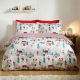 Catherine Lansfield Enojna posteljnina 135x200 cm Christmas Mouse Town &amp;ndash; Slike