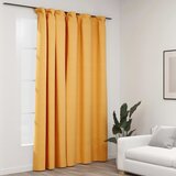 vidaXL Zatemnitvena zavesa z obešali videz platna rumena 290x245 cm | Shoptok.si