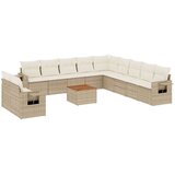 vidaXL 12-dijelni set vrtnih sofa od poliratana s jastucima bež | shoptok.hr