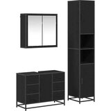 vidaXL set namještaja za kupaonicu 3 pcs crni hrast 80 x 33 x 60 cm | shoptok.hr